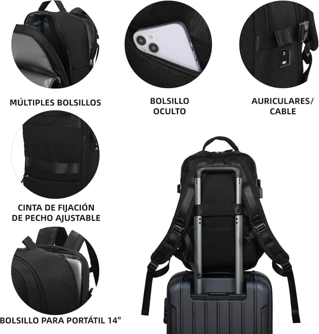 Thumbnail 4 de RAYKONG Mochila cabina Ryanair 40x20x25cm