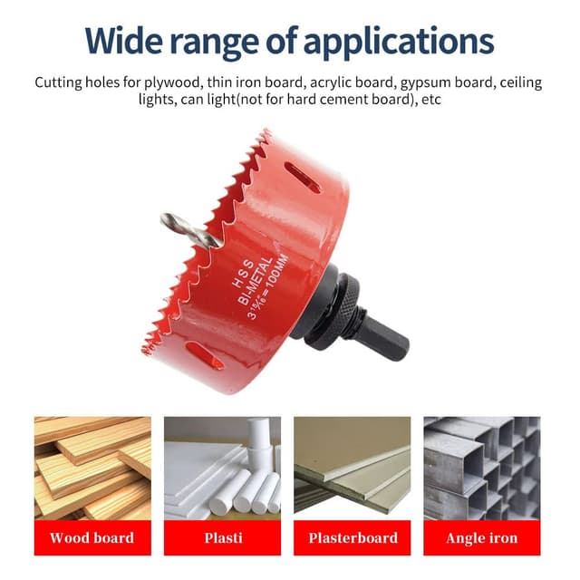 Thumbnail 6 de LAIWEI 6.5 Inch (165mm) Hole Saw with A2 Heavy Duty Arbor for Thin Sheet Metal