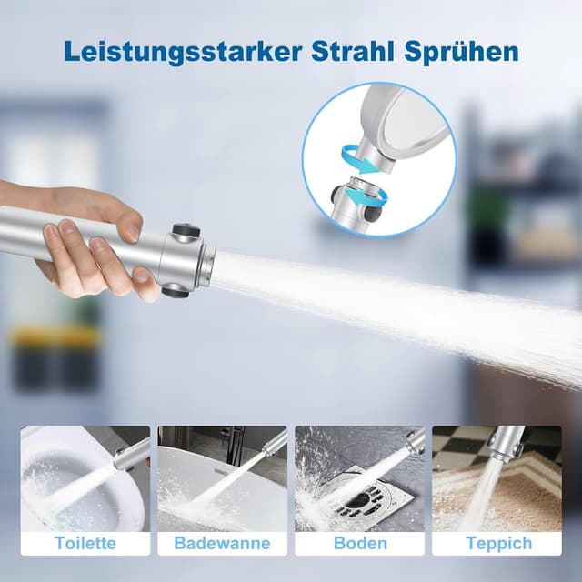 Detalle 2 de FEELSO Duschkopf Filter 110 mm und 1,5 m Schlauch