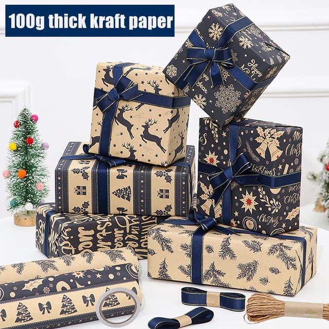 Thumbnail 3 de YankMooM 12 Sheets Christmas Wrapping Paper 70x50cm