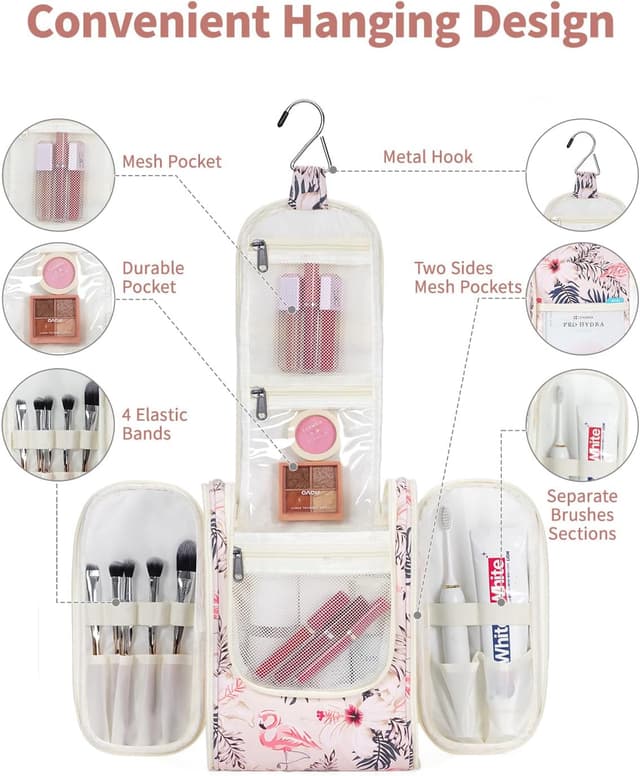 Thumbnail 1 de Narwey Kulturbeutel Beiger Flamingo Klein