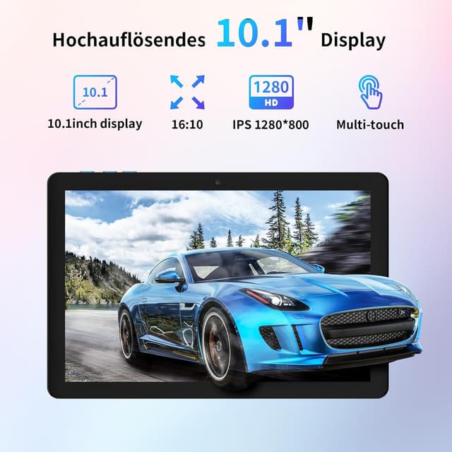 Detalle 2 de 10‑Zoll Android‑Tablet (Android 15) mit 8‑Kern, 8 GB RAM, 64 GB Speicher & Zubehörpaket