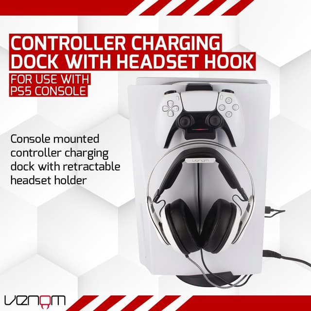Detalle 2 de Venom PS5 Stealth Charging Dock and Headset Mount (PS5)