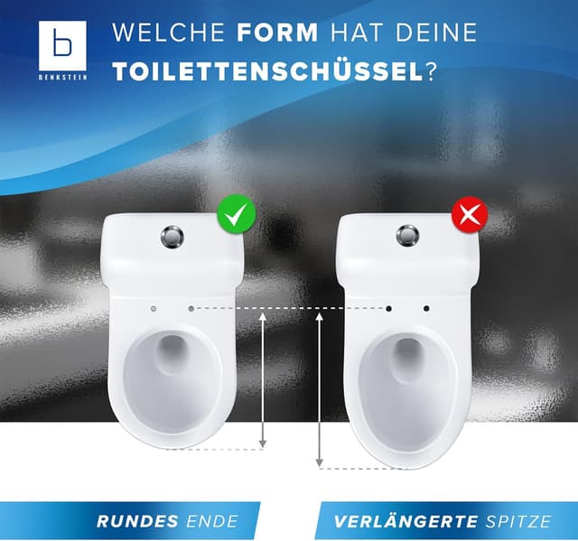 Detalle de Benkstein® Premium Toilettendeckel antibakteriell (D-Form) weiß mit Quick-Release & Softclose – 36 x 42,5 cm
