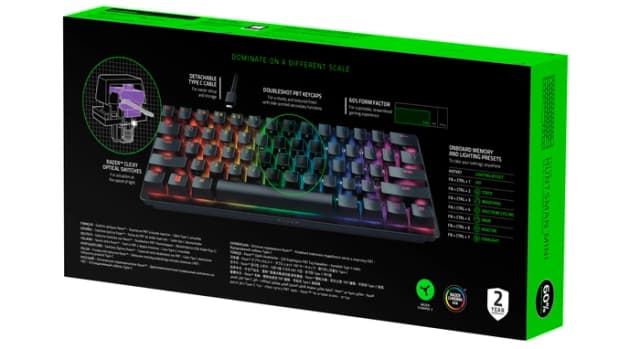 Thumbnail 9 de Razer Huntsman Mini Gaming-Tastatur (QWERTZ) Schwarz mit optischen Purple Switches