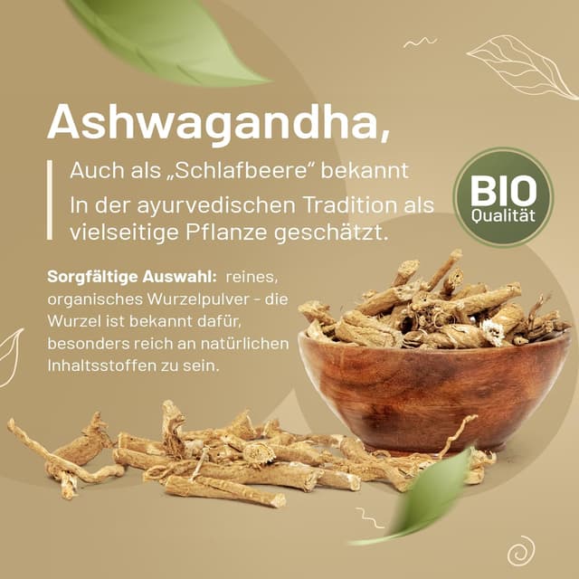Thumbnail 3 de Raibu Ashwaganda Ashwagandha Kapseln BIO Hochdosiert 270 Kapseln