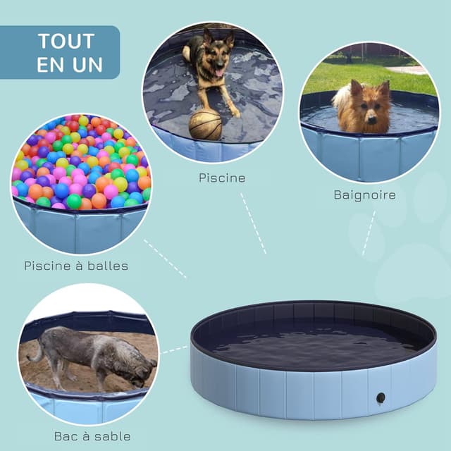 Thumbnail 5 de PawHut Piscine pour Chien 160 cm 🐾