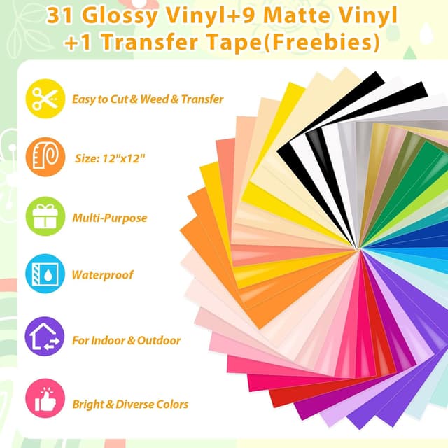 Thumbnail 1 de VINYL FROG Permanent Adhesive Vinyl 40 Pack 12x12