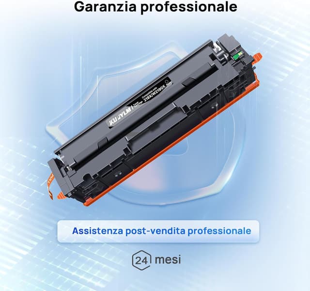 Detalle de KUPYLM 219X toner compatibile con chip (219A) per HP Color LaserJet Pro: 4-pack nero, ciano, magenta e giallo