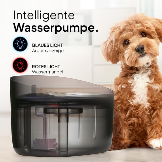 Thumbnail 6 de Pretty Paw Trinkbrunnen für Hunde mit 7L Wassertank – super leiser Wasserspender mit Filter & LED