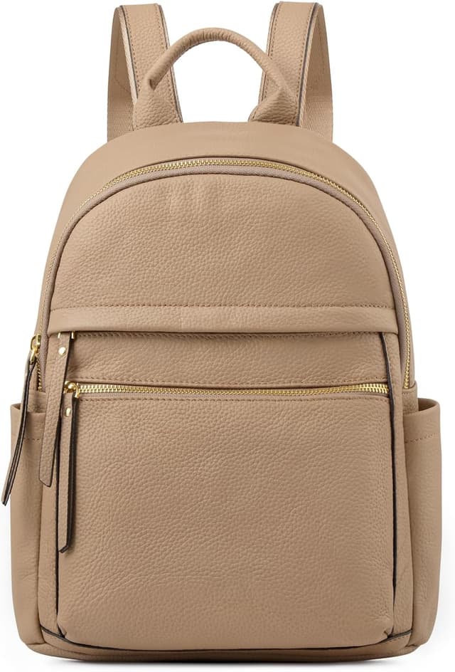 Thumbnail 6 de Kattee Echtleder Rucksack für Damen – multifunktionaler Tagesrucksack mit Notebook-Fach