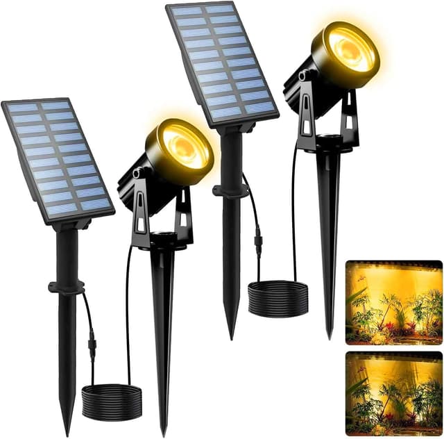 Detalle de T-SUNUS Solar Landscape Spotlights 2 pack