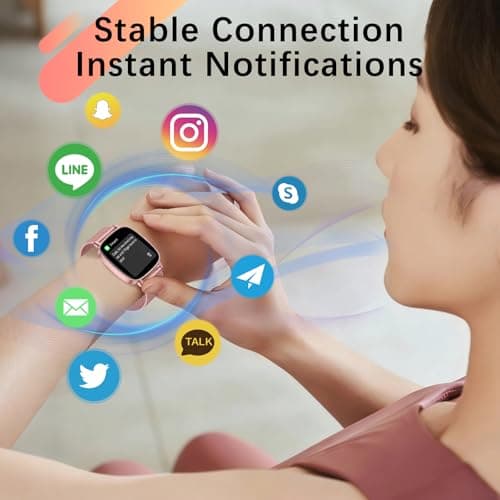 Detalle 2 de coioc Reloj Inteligente para Mujer 1.85” HD con llamadas, monitor fitness y 120+ modos deportivos (IP68, 2 correas)