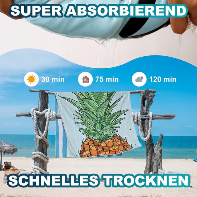 Detalle 2 de Lorymachy Mikrofaser Strandtuch 180x100 cm