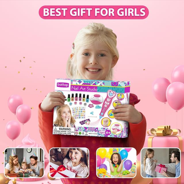 Thumbnail 6 de BATTOP Kids Nail Polish Set 6-12 đź’…