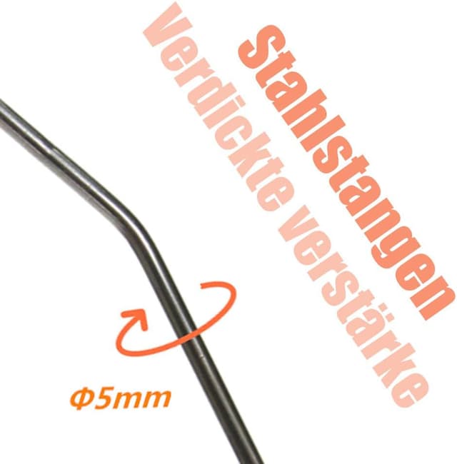 Detalle 2 de Räucherhaken Profi Doppelhaken (10/20 Stück) aus Edelstahl, ca. 21 cm