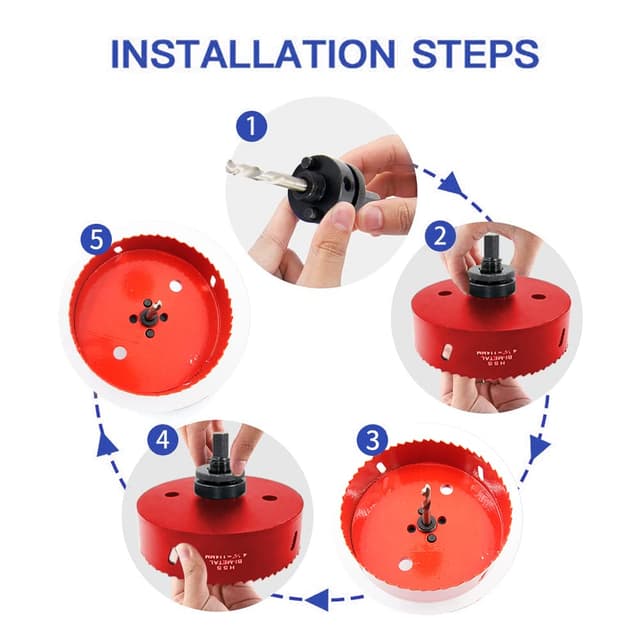 Detalle de LAIWEI 6.5 Inch (165mm) Hole Saw with A2 Heavy Duty Arbor for Thin Sheet Metal