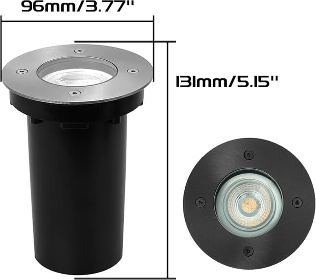 Thumbnail 3 de JNR 3 Stück 12V Edelstahl Bodenstrahler Außen 3×4W