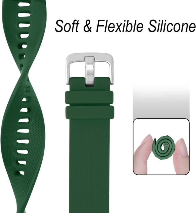 Detalle de Vobafe 20mm Silicone Strap for Garmin Vivoactive 3/3 Music, Venu & more