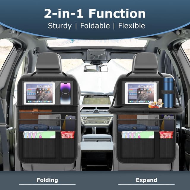 Detalle 2 de Oneyus Car Seat Organiser 2-pack, large back seat organiser