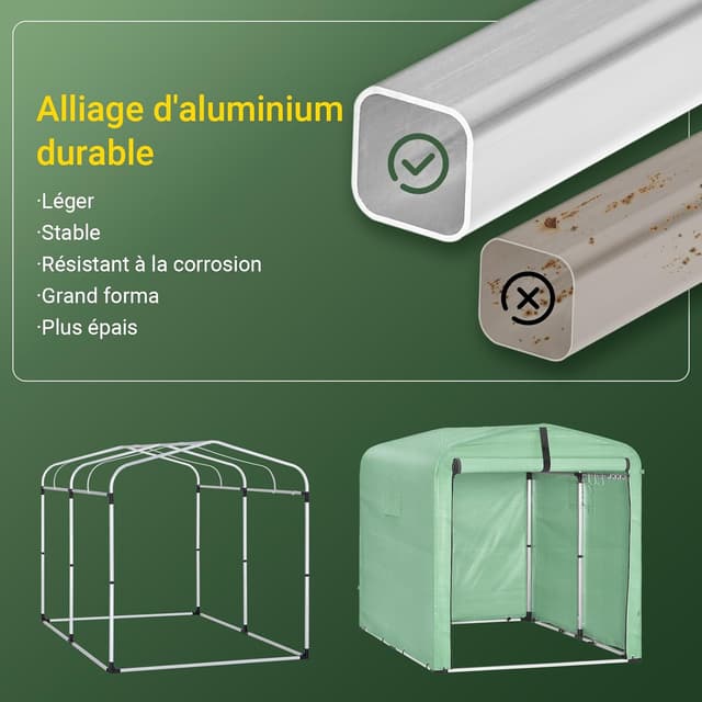 Thumbnail 4 de SoBuy KLS11-L-GR abri jardin 159x219x165 cm