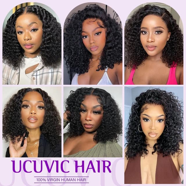 Thumbnail 6 de UCUVIC Curly Bob Wig 12-Inch