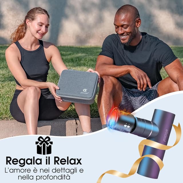 Detalle 2 de Arboleaf Mini Massage Gun with Heat and Cold (up to 45°C hot / 8°C cold) with carrying case