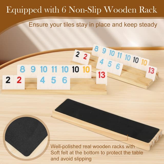 Thumbnail 4 de Rummy Game Set 160 Tiles 🎲