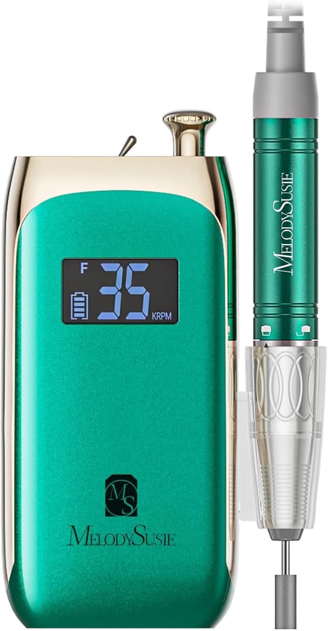 Detalle de MelodySusie MB450C : ponceuse électrique à ongles sans fil portable avec 6 embouts