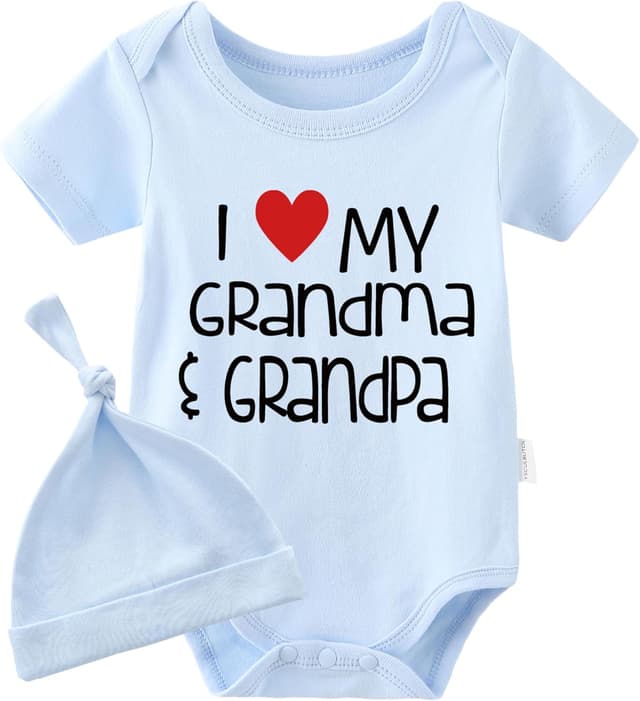 Thumbnail 6 de Baby Strampler-Body (2er-Set) „I Love My Grandma Grandpa“ von culbutomind – kurzarm, aus 100% Baumwolle