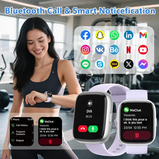 Thumbnail 1 de Reloj Inteligente Alexa 1,83 Pulgadas Morado para Android e iOS