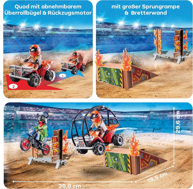 Detalle 2 de PLAYMOBIL Stunt Show 71808 – Spielzeugauto für Action-Sprünge ab 4 Jahren