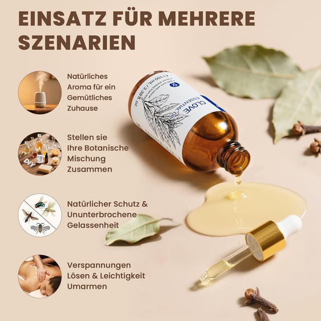 Thumbnail 5 de HIQILI Nelkenöl 100 ml ätherisches Öl