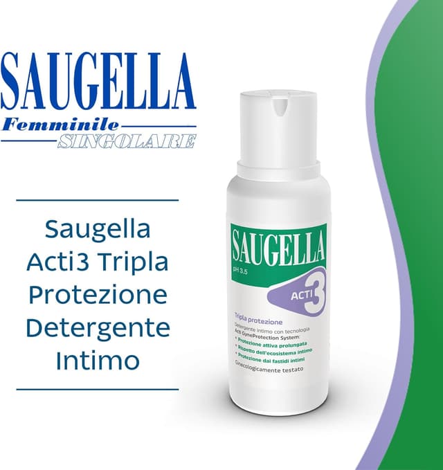 Thumbnail 1 de Saugella Acti3 Detergente intimo pH 3.5 500 ml