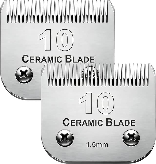 Detalle de AUDOC Dog Grooming Replacement Blades (Blade #10, 1.5 mm) for Andis, Oster & Wahl clippers – 10-2 pack