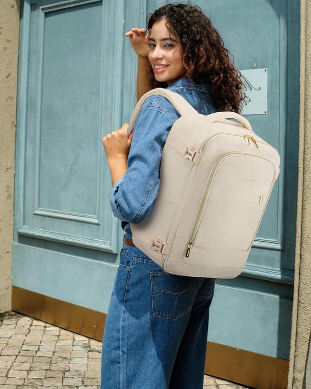 Detalle de LOVEVOOK Ryanair cabin bag 40x20x30 underseat travel backpack (40x30x20) with 180° opening