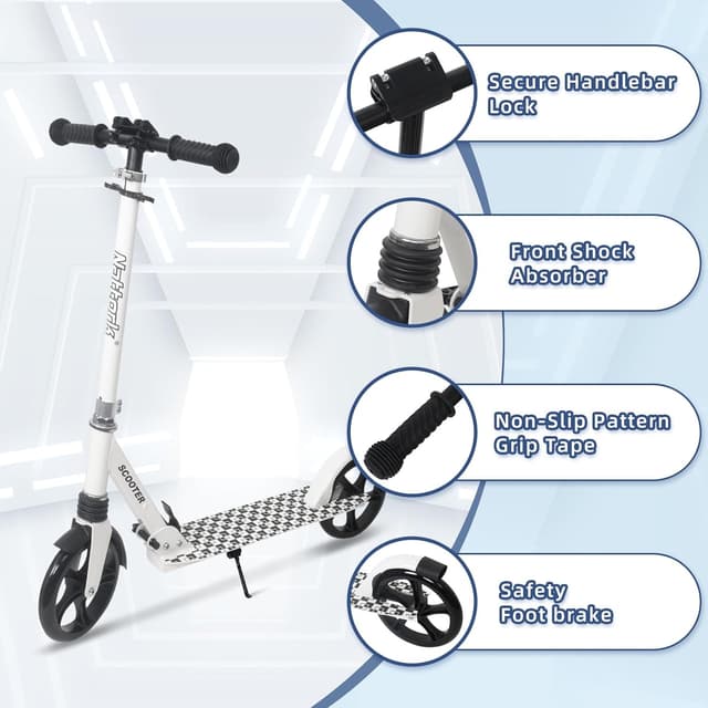 Thumbnail 2 de Nattork Kick Scooter 220 lb Capacity