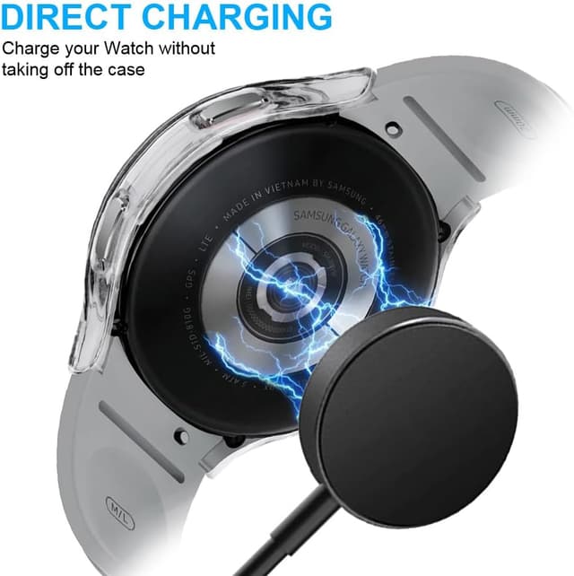 Detalle 2 de OFFCUP Screen Protector Case (2pcs) for Samsung Galaxy Watch 4, 40mm – clear tempered glass bumper cover