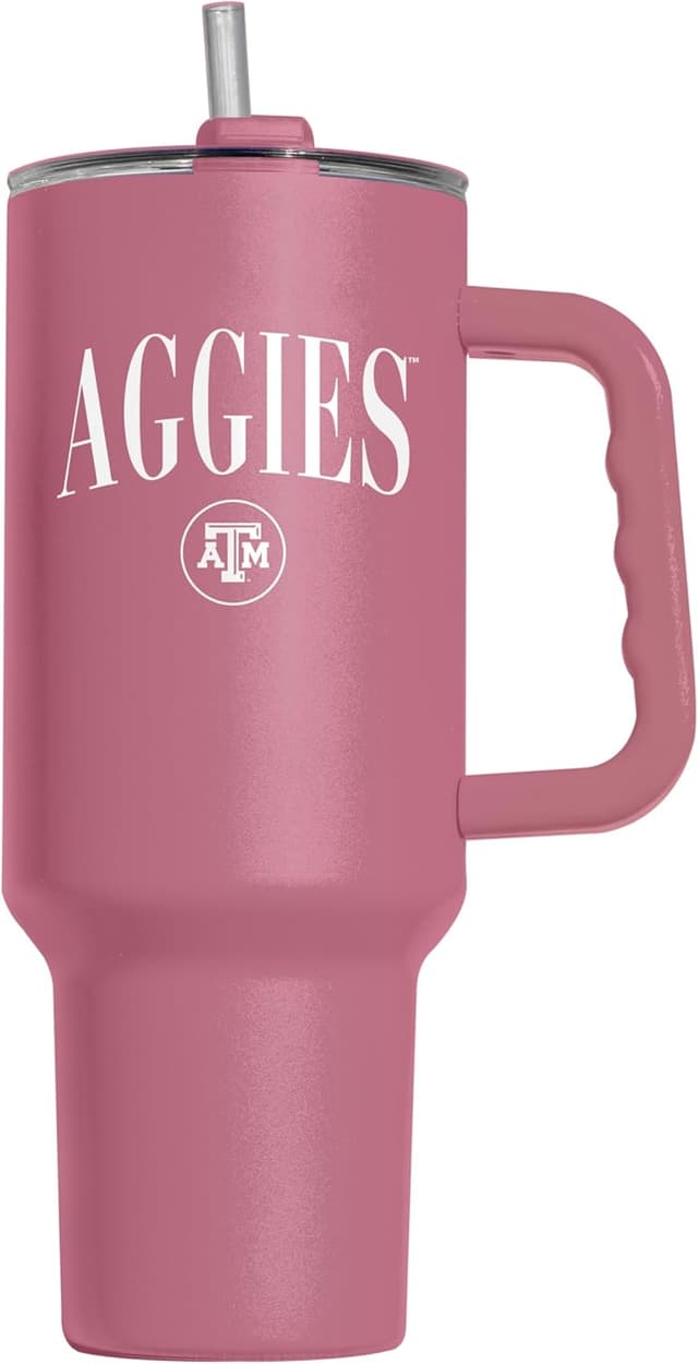 Detalle 2 de Logo Brands NCAA Jackson State Tigers 40 oz Berry Tumbler with Handle