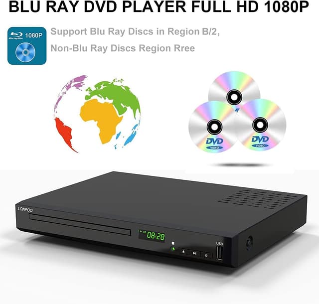 Thumbnail 4 de HD Blu-ray Player 1080P Blu-ray-Player 📀