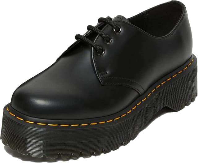 Detalle de Dr. Martens 1461 Quad Oxford in pelle Polished Smooth con suola Quad