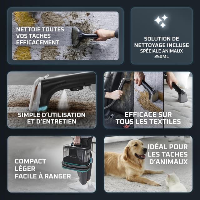 Thumbnail 2 de Rowenta IN5020F0 Clean it shampouineuse 750W pour voiture