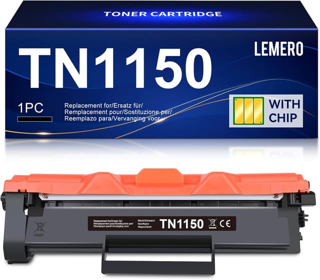 Detalle de LEMERO TN1150 toner compatible Brother HL-L1240W, DCP-L1640W / L1660W (jusqu’à 1 000 pages) avec puce