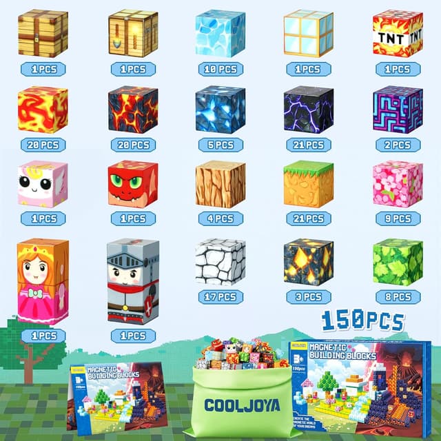 Thumbnail 5 de COOLJOYA Costruzioni magnetiche 150 pezzi 🧩