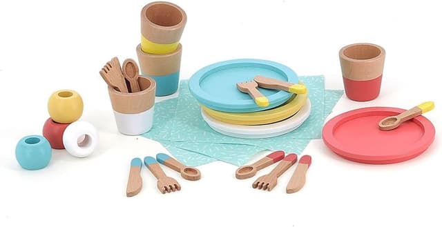 Detalle 2 de Dinette en bois Vilac, 28 pièces