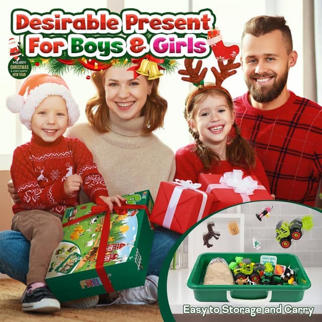 Thumbnail 6 de FRUSE Bauernhof-Sandspielset mit 1 kg Magic Toy Sand, Traktoren & Bauernhof-Zubehör für Kinder ab 3 Jahren