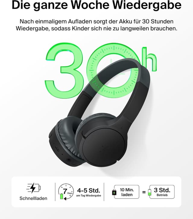 Detalle 2 de Belkin SoundForm Mini Kinderkopfhörer 30 Std.