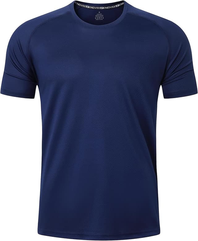 Detalle de LUWELL PRO 3 Pack Men’s Running T-Shirts (Quick Dry, Moisture Wicking, Breathable)