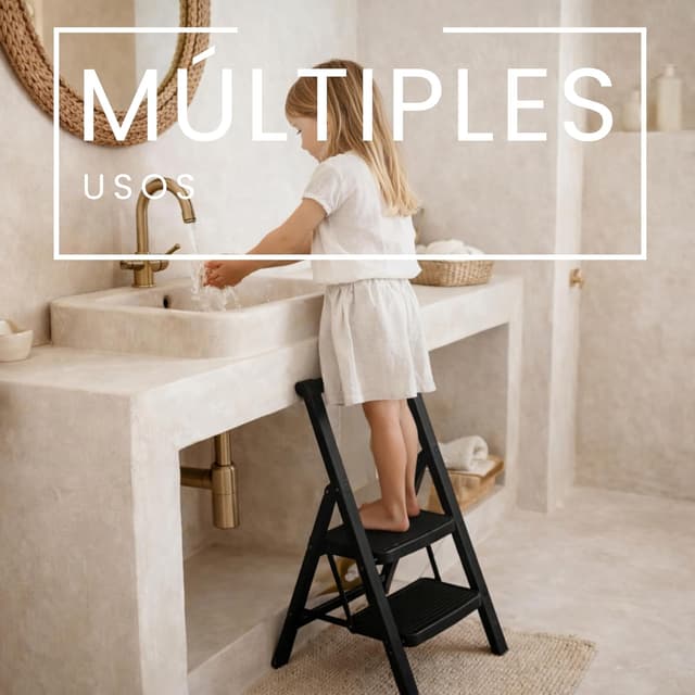 Thumbnail 5 de UABA Escalera plegable 2 peldaños 150 kg