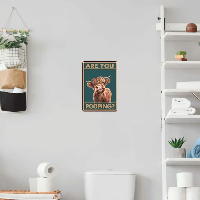 Detalle 1 de Are You Pooping wall art 8 x 12 inch